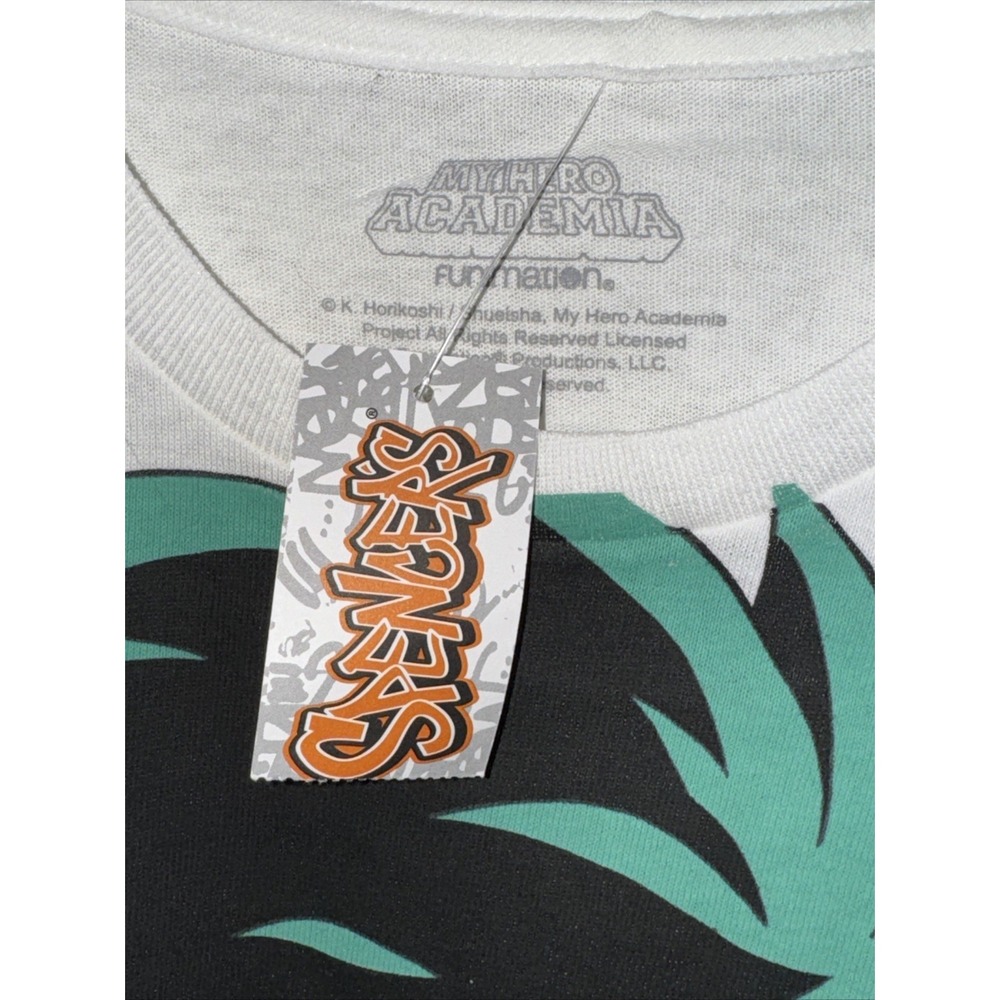 My Hero Academia Deku All Over Green Highlight Punch White Anime T Shirt Mens S - Picture 4 of 10